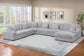 Mink Gray 6-Piece Modular Sectional Set — Poundex configuration 181, image 1