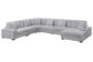 Mink Gray 6-Piece Modular Sectional Set — Poundex configuration 181, image 2