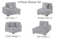 Mink Gray 6-Piece Modular Sectional Set — Poundex configuration 181, image 3