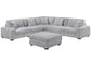 Mink Gray 6-Piece Modular Sectional Set — Poundex configuration 182, image 2