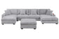 Mink Gray 6-Piece Modular Sectional Set — Poundex configuration 183, image 2