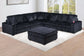 Black 6-Piece Modular Sectional Set — Poundex configuration 192, image 1