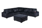 Black 6-Piece Modular Sectional Set — Poundex configuration 192, image 2