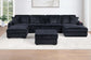 Black 6-Piece Modular Sectional Set — Poundex configuration 193, image 1