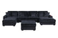 Black 6-Piece Modular Sectional Set — Poundex configuration 193, image 2
