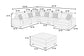 Black 7-Piece Modular Sectional Set — Poundex configuration 194, image 6