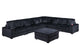 Black 7-Piece Modular Sectional Set — Poundex configuration 195, image 2
