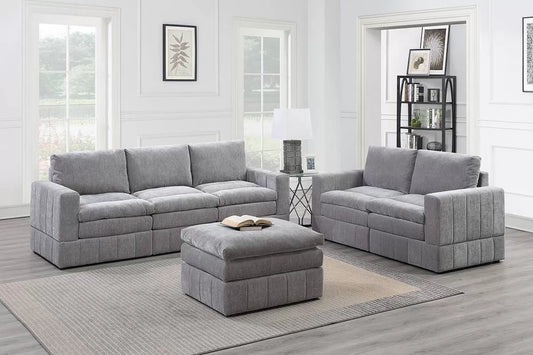 Granite 6-Piece Modular Sectional Set — Poundex configuration 464, image 1