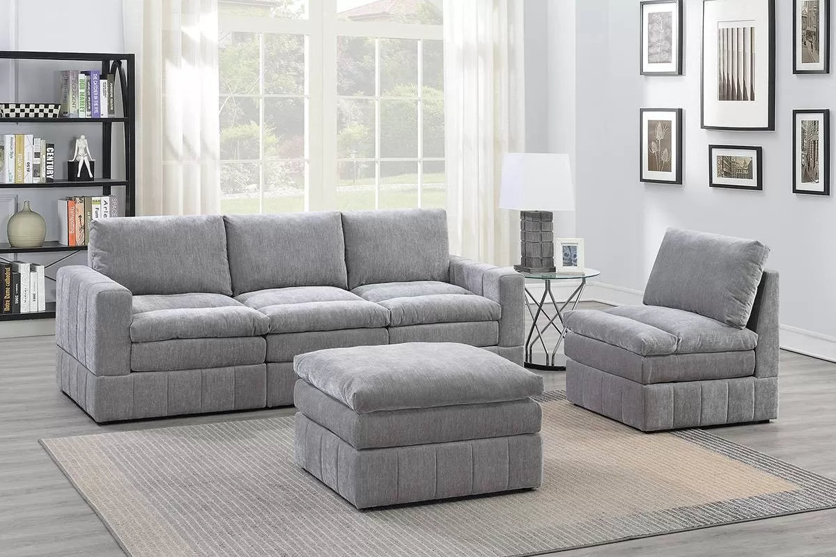 Granite 5-Piece Modular Sectional Set — Poundex configuration 465, image 1