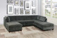 Gray 7-Piece Modular Sectional Set — Poundex configuration 513, image 1