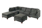 Gray 7-Piece Modular Sectional Set — Poundex configuration 513, image 2