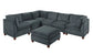 Grey 7-Piece Modular Sectional Set — Poundex configuration 514, image 1