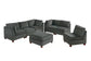Gray 7-Piece Modular Sectional Set — Poundex configuration 515, image 2