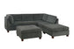 Gray 6-Piece Modular Sectional Set — Poundex configuration 822, image 2