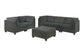 Gray 6-Piece Modular Sectional Set — Poundex configuration 830, image 2
