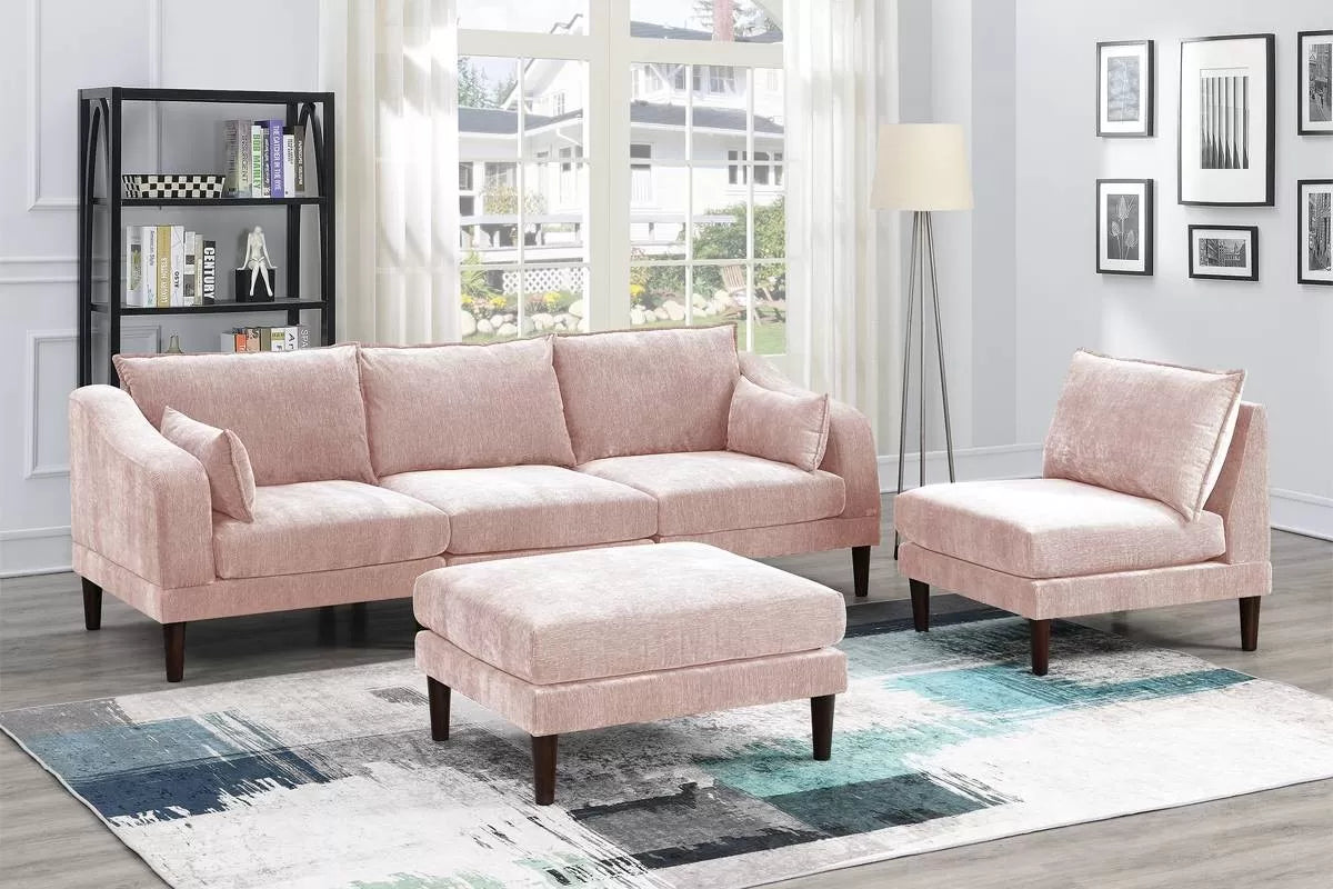 Blush 5-Piece Modular Sectional Set — Poundex configuration 836, image 1