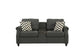 Blue Grey 2-Piece Stationary Sofa & Loveseat Set — Poundex F6411, authentic image 2