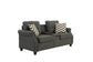 Blue Grey 2-Piece Stationary Sofa & Loveseat Set — Poundex F6411, authentic image 3