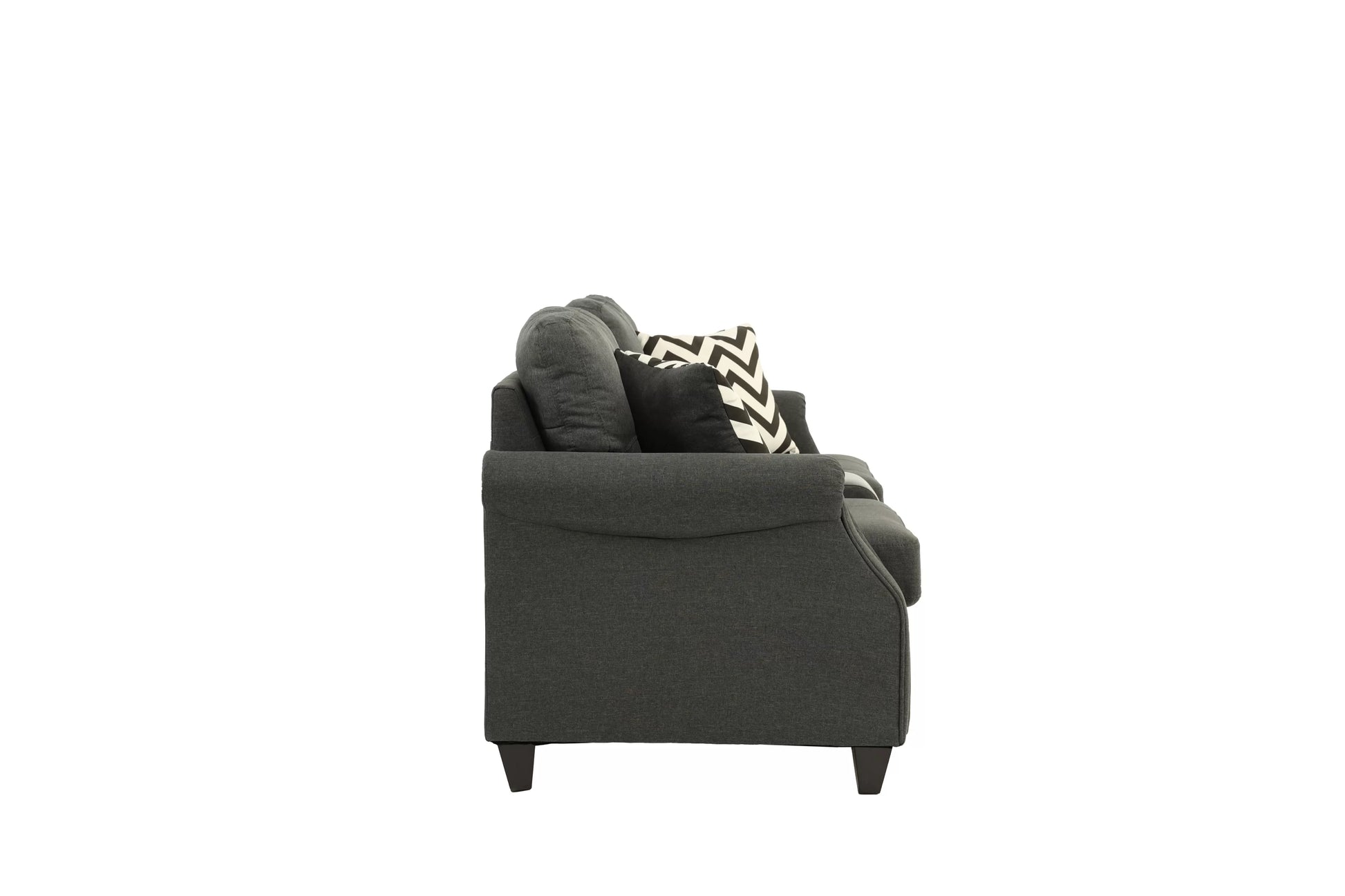 Blue Grey 2-Piece Stationary Sofa & Loveseat Set — Poundex F6411, authentic image 4