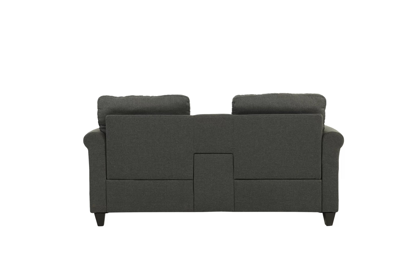 Blue Grey 2-Piece Stationary Sofa & Loveseat Set — Poundex F6411, authentic image 5