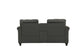 Blue Grey 2-Piece Stationary Sofa & Loveseat Set — Poundex F6411, authentic image 5