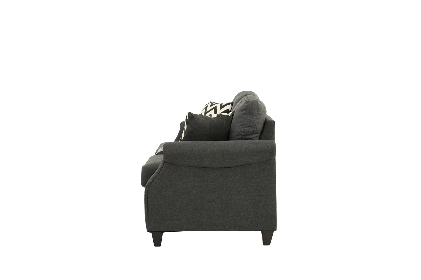 Blue Grey 2-Piece Stationary Sofa & Loveseat Set — Poundex F6411, authentic image 6