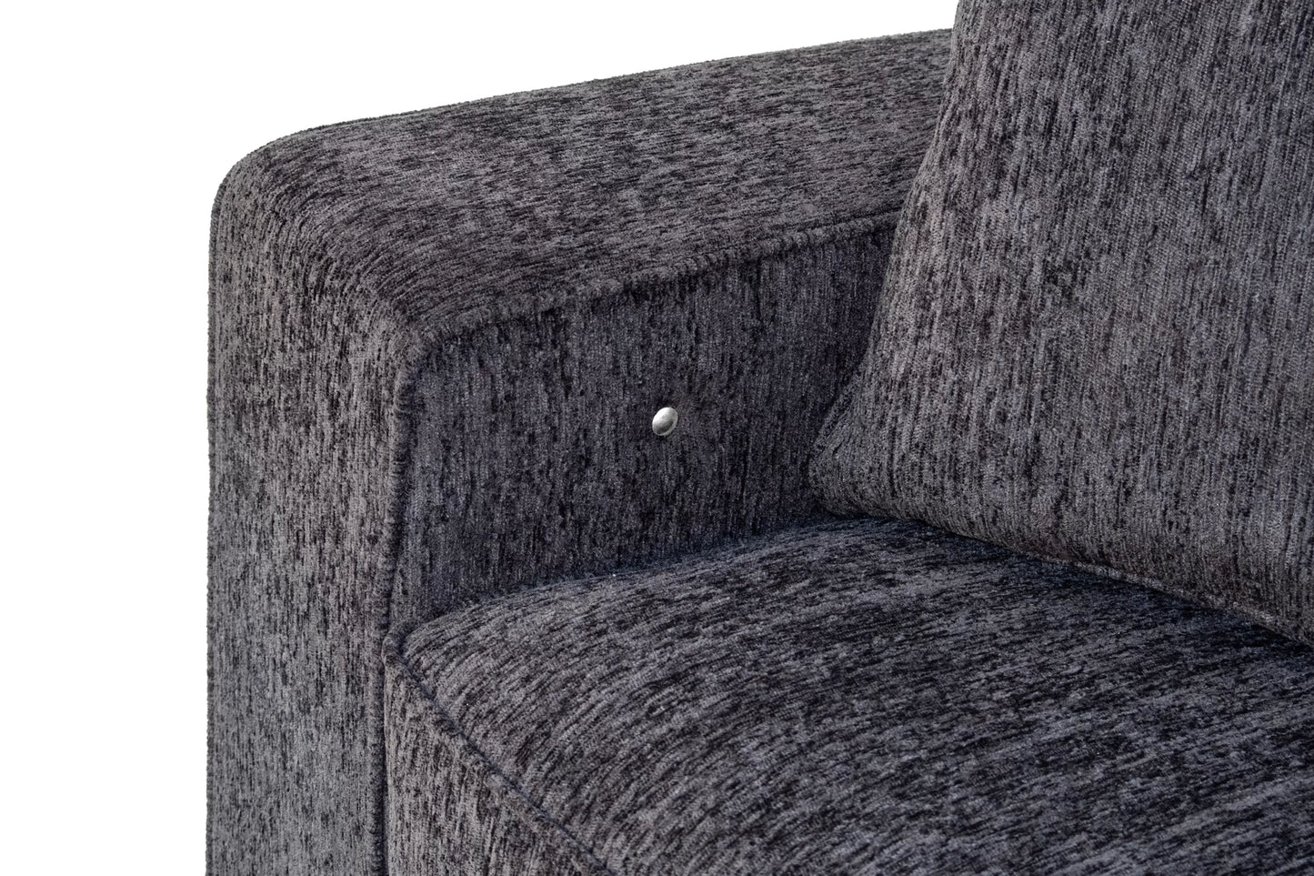 Dark Gray 2-Piece Stationary Sofa & Loveseat Set — Poundex F7496, authentic image 10
