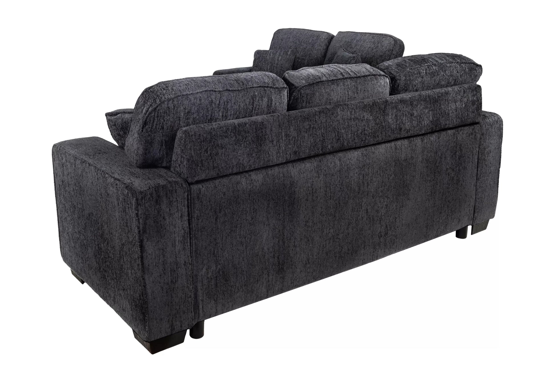 Dark Gray 2-Piece Stationary Sofa & Loveseat Set — Poundex F7496, authentic image 7