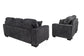 Dark Gray 2-Piece Stationary Sofa & Loveseat Set — Poundex F7496, authentic image 8