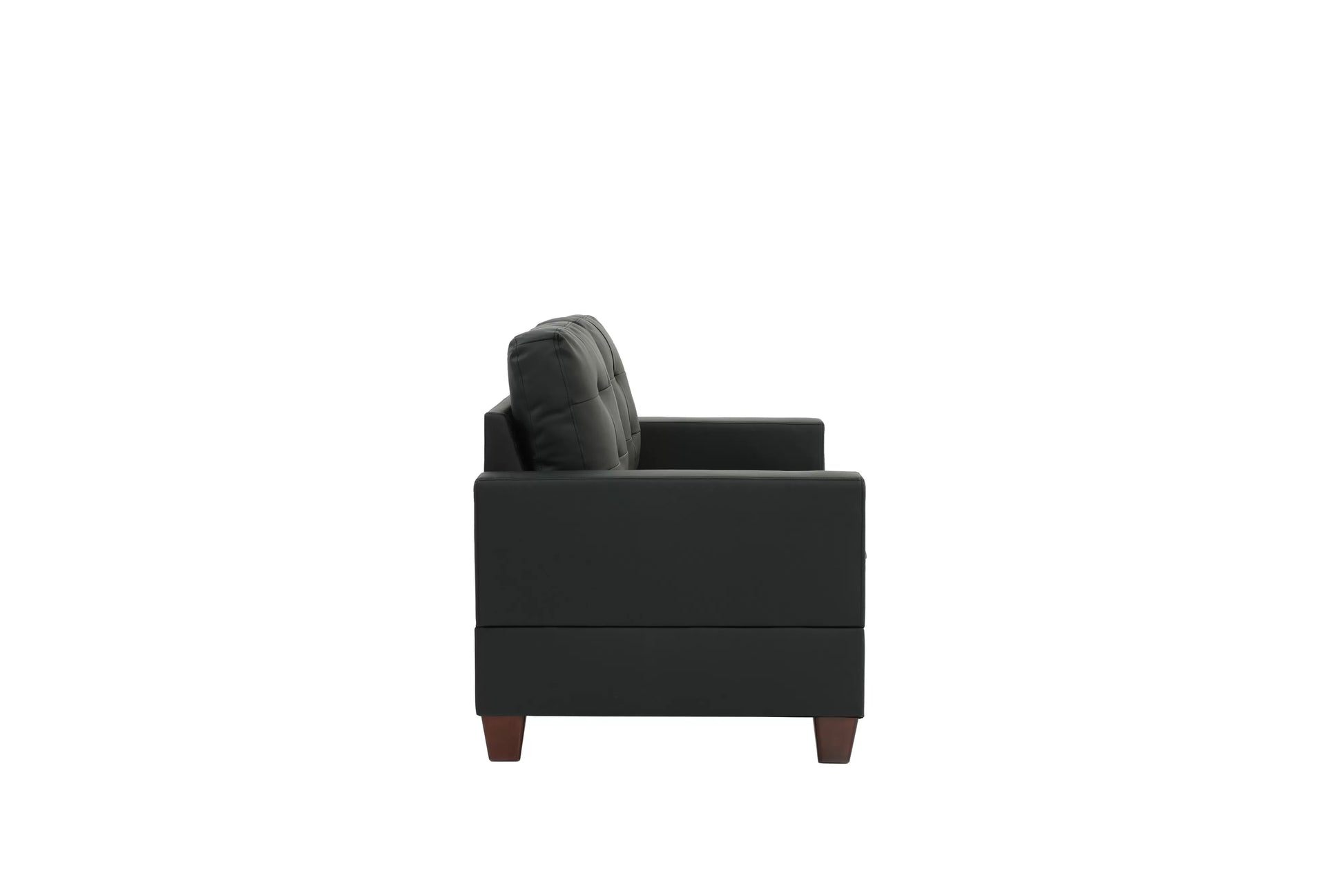 Black 2-Piece Stationary Sofa & Loveseat Set — Poundex F7855, authentic image 4