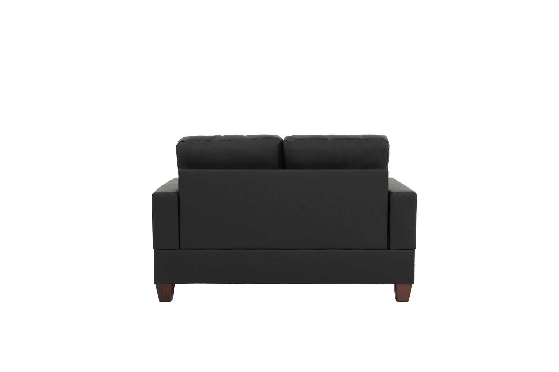 Black 2-Piece Stationary Sofa & Loveseat Set — Poundex F7855, authentic image 5