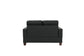 Black 2-Piece Stationary Sofa & Loveseat Set — Poundex F7855, authentic image 5