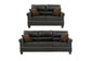 Espresso 2-Piece Stationary Sofa & Loveseat Set — Poundex F7878, authentic image 2