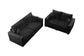 Black 2-Piece Stationary Sofa & Loveseat Set — Poundex F8313, authentic image 5