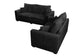 Black 2-Piece Stationary Sofa & Loveseat Set — Poundex F8313, authentic image 6