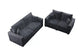 Dark Gray 2-Piece Stationary Sofa & Loveseat Set — Poundex F8314, authentic image 5