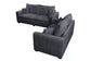 Dark Gray 2-Piece Stationary Sofa & Loveseat Set — Poundex F8314, authentic image 6