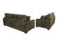Forest Green 2-Piece Stationary Sofa & Loveseat Set — Poundex F8393, authentic image 10