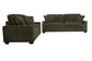 Forest Green 2-Piece Stationary Sofa & Loveseat Set — Poundex F8393, authentic image 4
