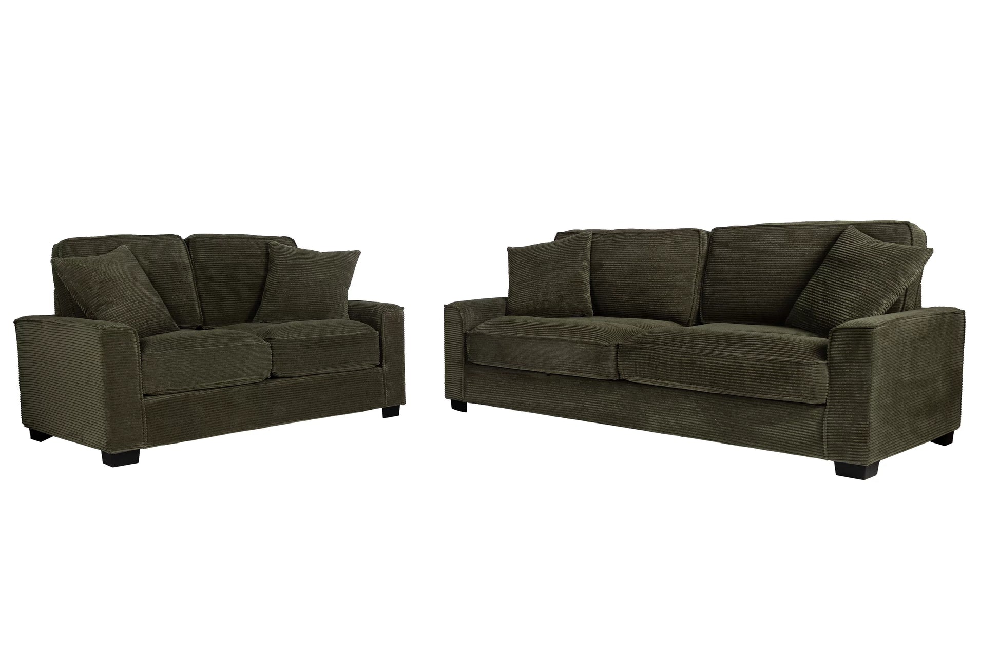 Forest Green 2-Piece Stationary Sofa & Loveseat Set — Poundex F8393, authentic image 7