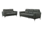 Anthracite (Dark Gray) 2-Piece Stationary Sofa & Loveseat Set — Poundex F8419, authentic image 2
