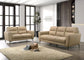 Taupe 2-Piece Stationary Sofa & Loveseat Set — Poundex F8420, authentic image 1