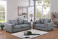 Fog 2-Piece Stationary Sofa & Loveseat Set — Poundex F8427, authentic image 1