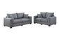 Fog 2-Piece Stationary Sofa & Loveseat Set — Poundex F8427, authentic image 2