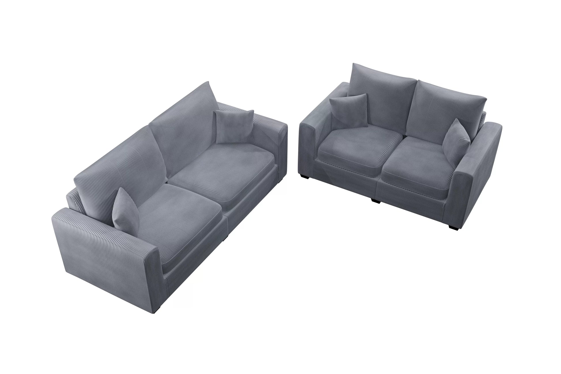 Fog 2-Piece Stationary Sofa & Loveseat Set — Poundex F8427, authentic image 5