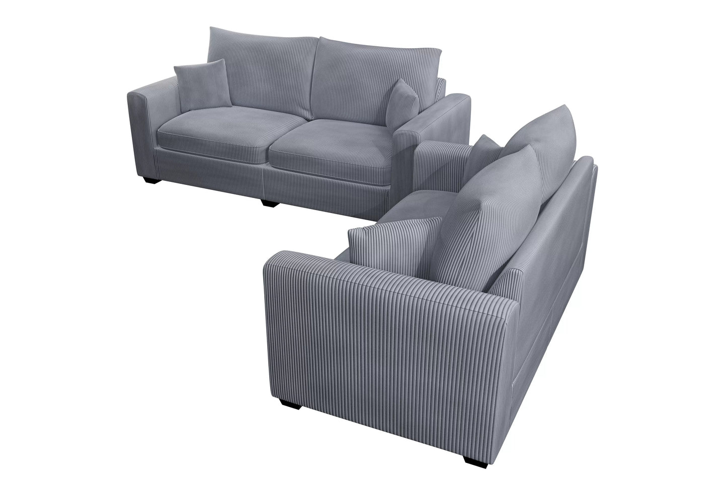 Fog 2-Piece Stationary Sofa & Loveseat Set — Poundex F8427, authentic image 6