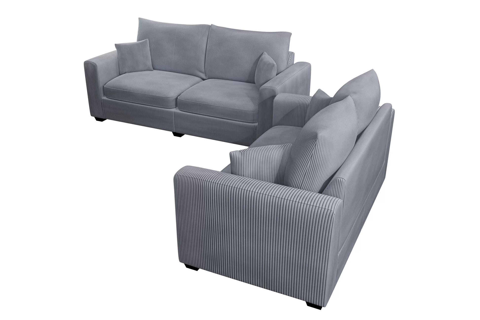 Fog 2-Piece Stationary Sofa & Loveseat Set — Poundex F8427, authentic image 6