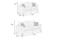 Fog 2-Piece Stationary Sofa & Loveseat Set — Poundex F8427, authentic image 8