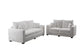 Ivory 2-Piece Stationary Sofa & Loveseat Set — Poundex F8428, authentic image 4