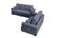 Dark Gray 2-Piece Stationary Sofa & Loveseat Set — Poundex F8429, authentic image 6
